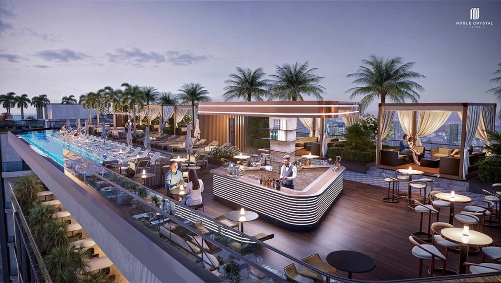 Sky bar tầng thượng Nobel Crystal Tây Hồ